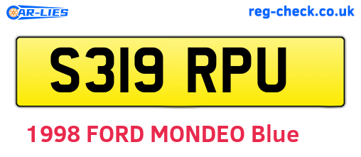S319RPU are the vehicle registration plates.