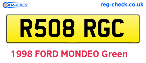 R508RGC are the vehicle registration plates.