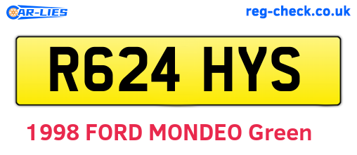 R624HYS are the vehicle registration plates.