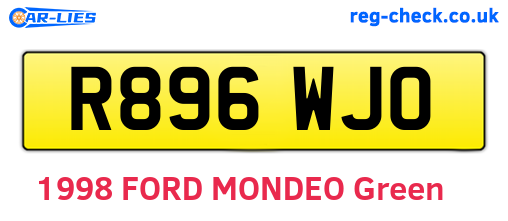 R896WJO are the vehicle registration plates.