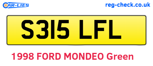 S315LFL are the vehicle registration plates.