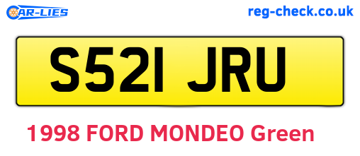 S521JRU are the vehicle registration plates.