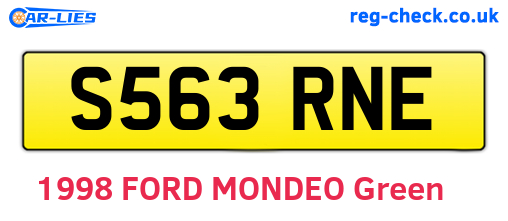 S563RNE are the vehicle registration plates.