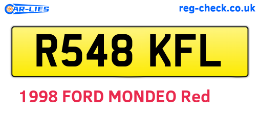R548KFL are the vehicle registration plates.