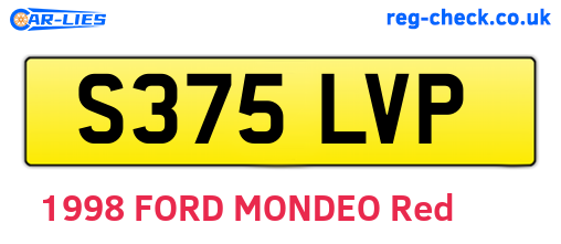 S375LVP are the vehicle registration plates.