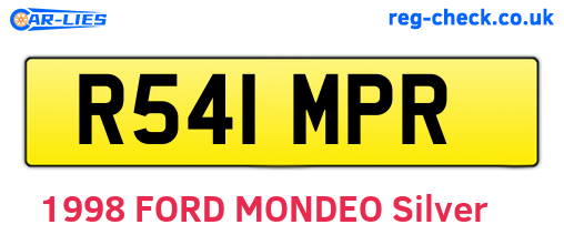 R541MPR are the vehicle registration plates.