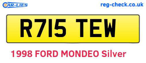 R715TEW are the vehicle registration plates.