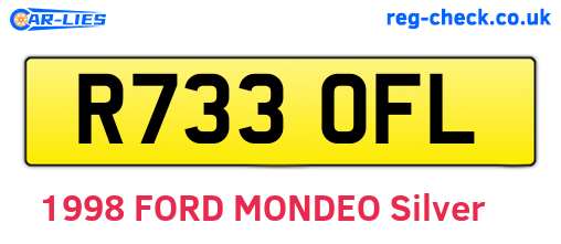 R733OFL are the vehicle registration plates.