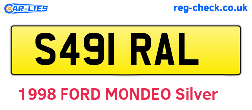 S491RAL are the vehicle registration plates.