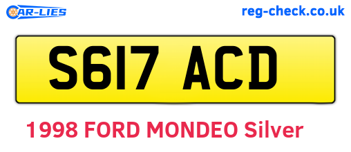 S617ACD are the vehicle registration plates.
