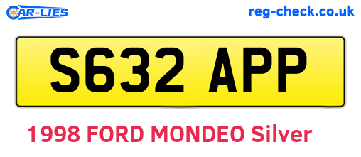 S632APP are the vehicle registration plates.