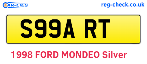 S99ART are the vehicle registration plates.