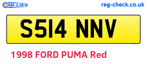 S514NNV are the vehicle registration plates.