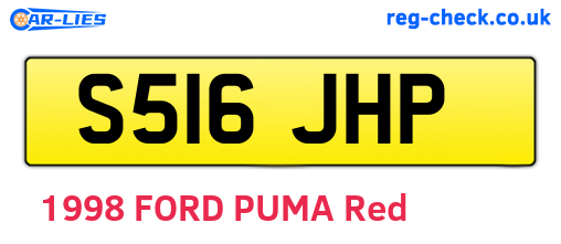 S516JHP are the vehicle registration plates.