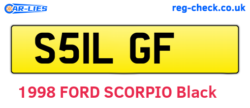 S51LGF are the vehicle registration plates.