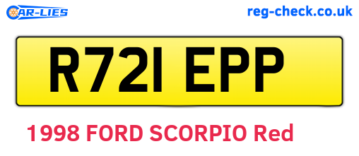 R721EPP are the vehicle registration plates.