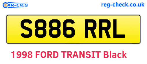 S886RRL are the vehicle registration plates.