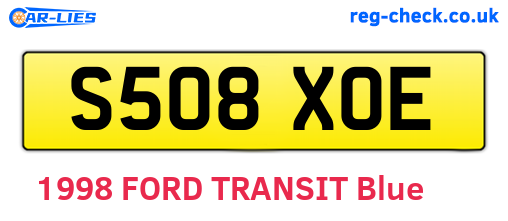 S508XOE are the vehicle registration plates.