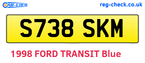 S738SKM are the vehicle registration plates.