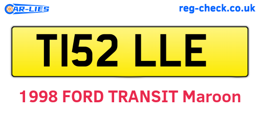 T152LLE are the vehicle registration plates.