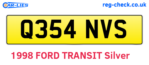 Q354NVS are the vehicle registration plates.
