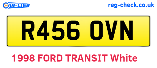 R456OVN are the vehicle registration plates.