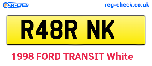 R48RNK are the vehicle registration plates.