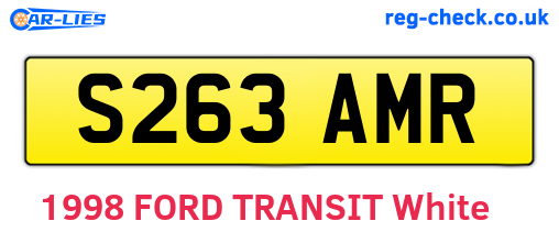 S263AMR are the vehicle registration plates.