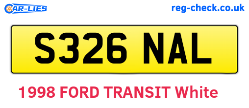 S326NAL are the vehicle registration plates.