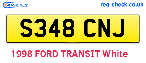 S348CNJ are the vehicle registration plates.