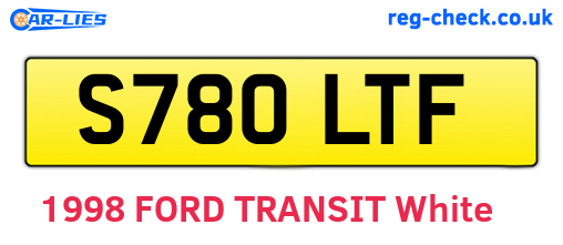 S780LTF are the vehicle registration plates.