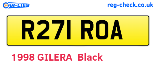 R271ROA are the vehicle registration plates.