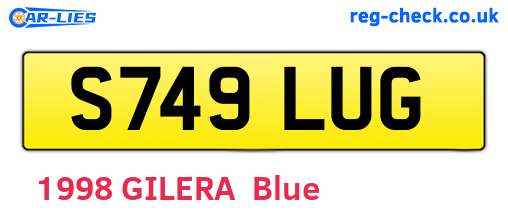 S749LUG are the vehicle registration plates.