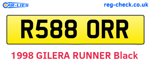 R588ORR are the vehicle registration plates.