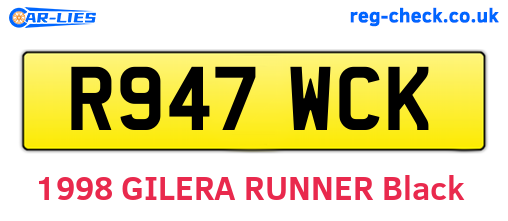 R947WCK are the vehicle registration plates.