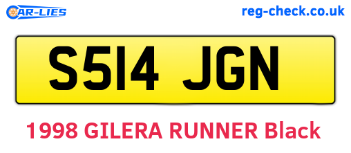 S514JGN are the vehicle registration plates.