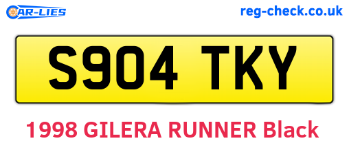 S904TKY are the vehicle registration plates.