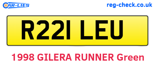 R221LEU are the vehicle registration plates.