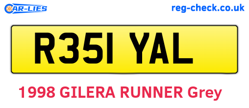 R351YAL are the vehicle registration plates.