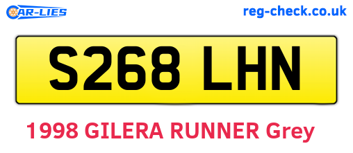 S268LHN are the vehicle registration plates.