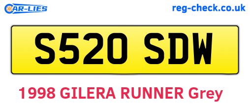 S520SDW are the vehicle registration plates.