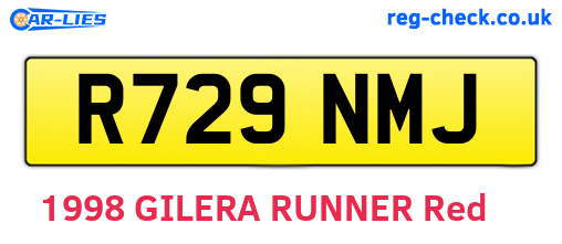 R729NMJ are the vehicle registration plates.