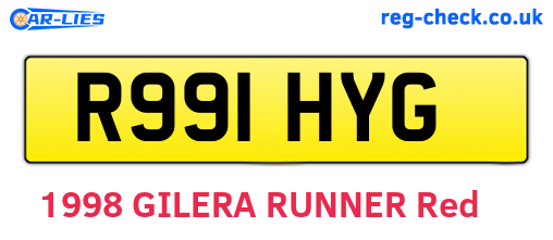 R991HYG are the vehicle registration plates.