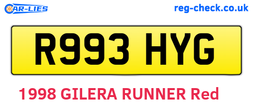 R993HYG are the vehicle registration plates.