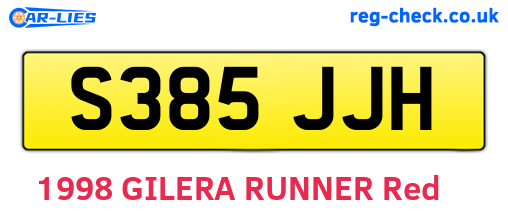 S385JJH are the vehicle registration plates.