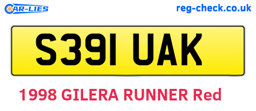 S391UAK are the vehicle registration plates.