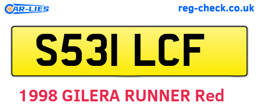 S531LCF are the vehicle registration plates.
