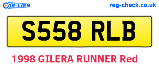 S558RLB are the vehicle registration plates.