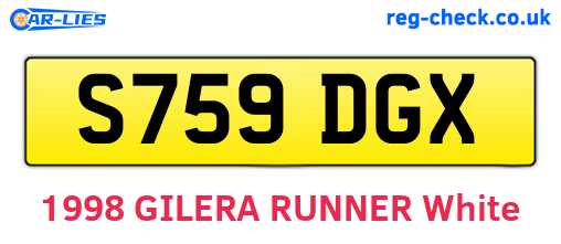 S759DGX are the vehicle registration plates.