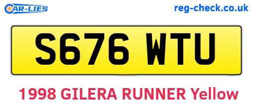 S676WTU are the vehicle registration plates.